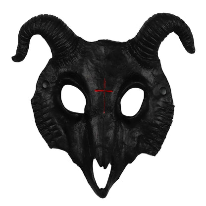 Joukavor Goat Skull Mask Scary Halloween Animal Skeleton Mask Realistic Face Mask (S-Style-A)