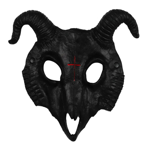 Joukavor Goat Skull Mask Scary Halloween Animal Skeleton Mask Realistic Face Mask (S-Style-A)