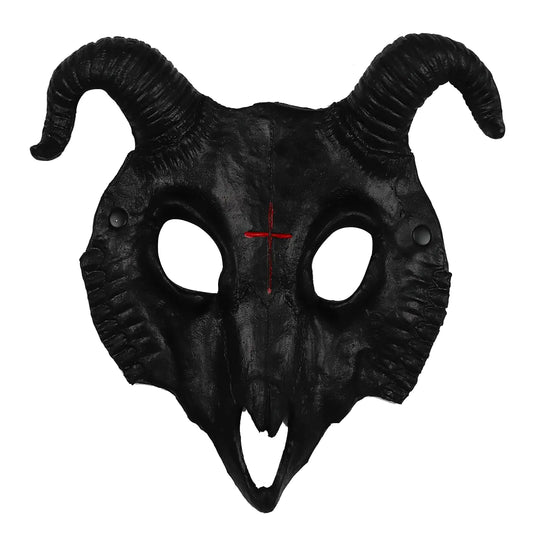 Joukavor Goat Skull Mask Scary Halloween Animal Skeleton Mask Realistic Face Mask (S-Style-A)