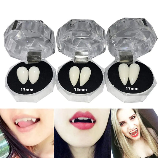 Secaden 3 Pairs Vampire Teeth Fangs Dentures Cosplay Props Halloween Props Party Favors