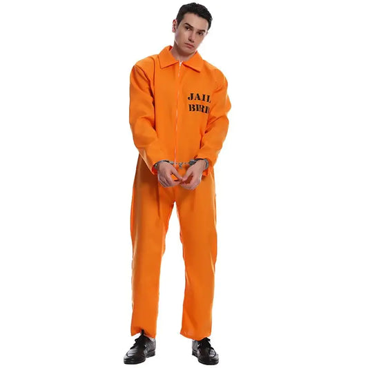Halloween Orange Prisoner Cosplay Costume Jumpsuit