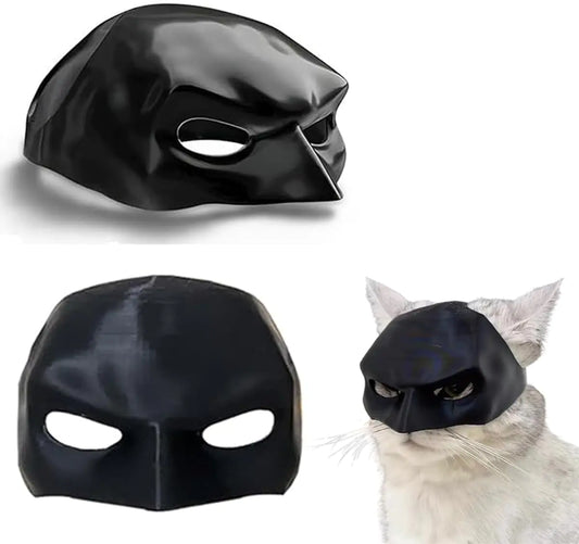 KXC Halloween Black Catbat Mask for CatsCat Mask，11cm/4.3in Batcat Maskmask for Cats，Funny Halloween Costumes Accessories.（1PCS ）