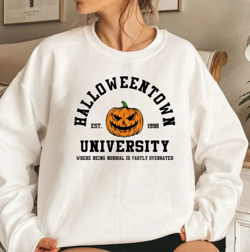 Colorful Pumpkin Printed Halloween Sweater