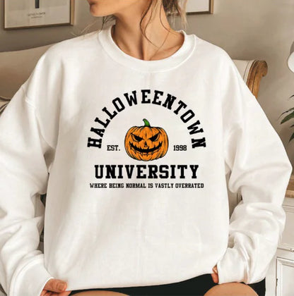 Colorful Pumpkin Printed Halloween Sweater